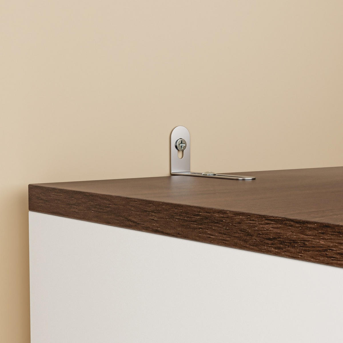 KLEIDERSCHRANK mit Kleiderstange und 2 Türen Weiß 45x55x187cm - Ahornfarben, Fell (45/187/55cm) - SoBuy