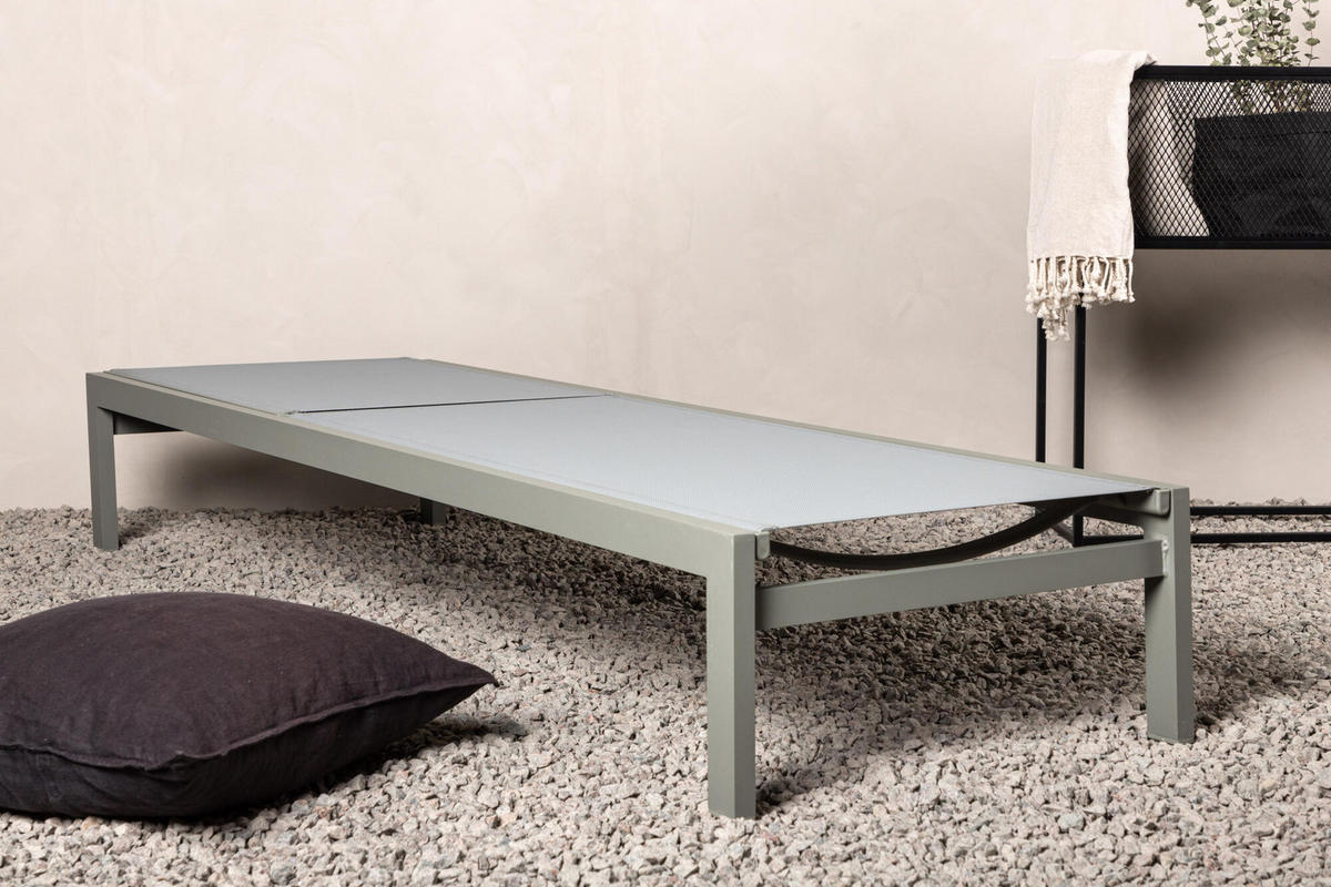 SONNENLIEGE COPACABANA Grün 60x195x30 cm - Grün, Metall (60/30/195cm) - FURNLUX