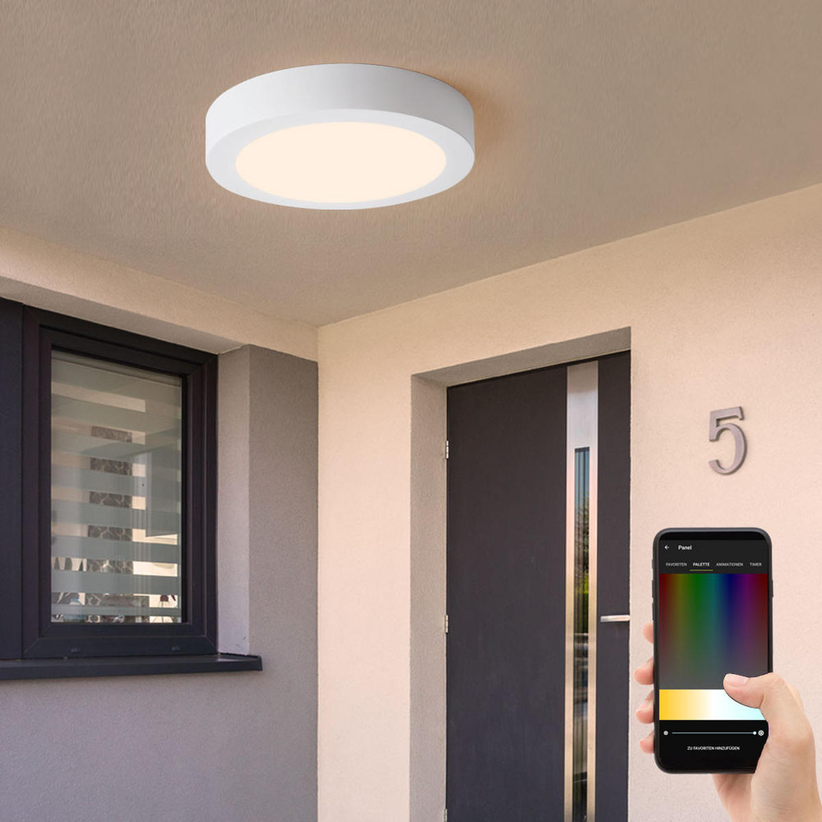 LED AUSSENLEUCHTE Alu Weiß 2er Set - Weiß, Kunststoff (22.5/22.5/3.5cm)