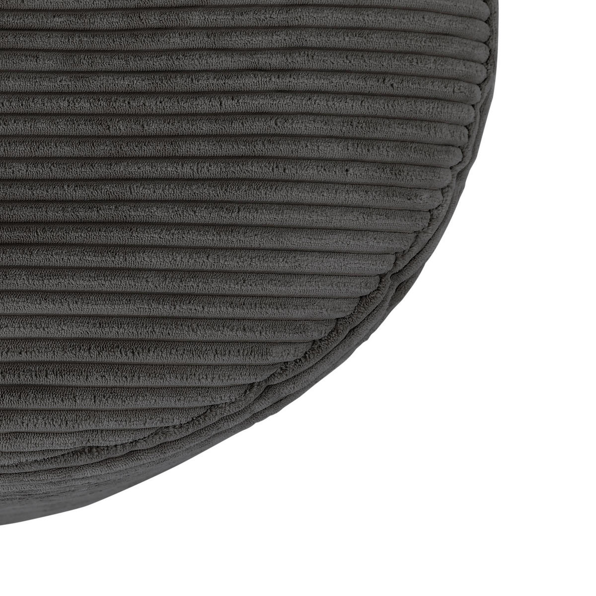 SITZPOUF Rund Milano - Schieferfarben/Anthrazit, Textil (55/35/55cm) - icon