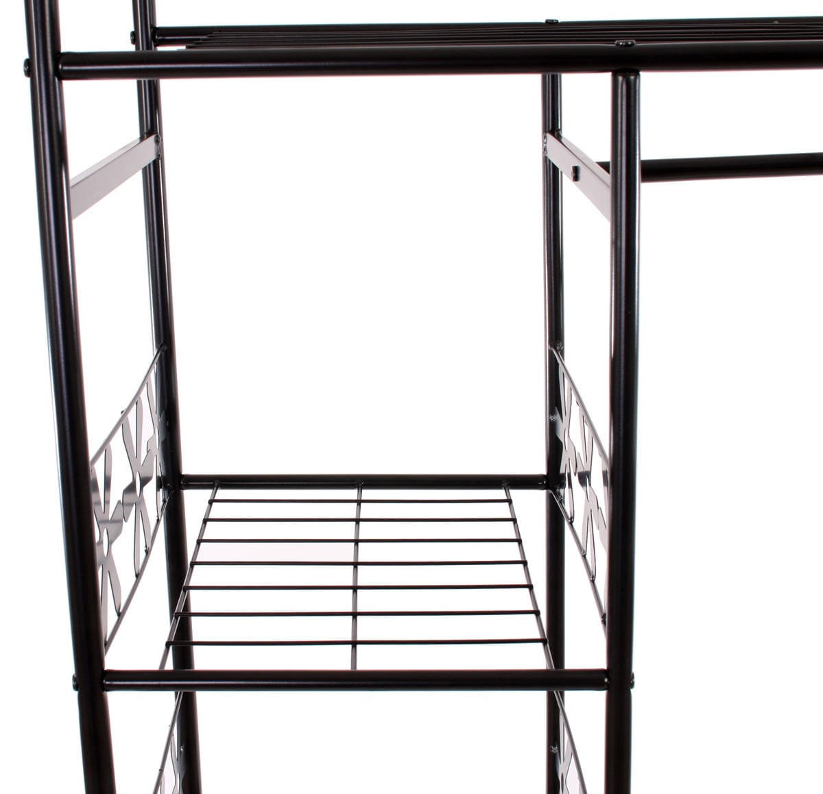 METALL-GARDEROBE MIT VORHANG Schwarz - Schwarz, Metall (100/172/43cm) - MCW