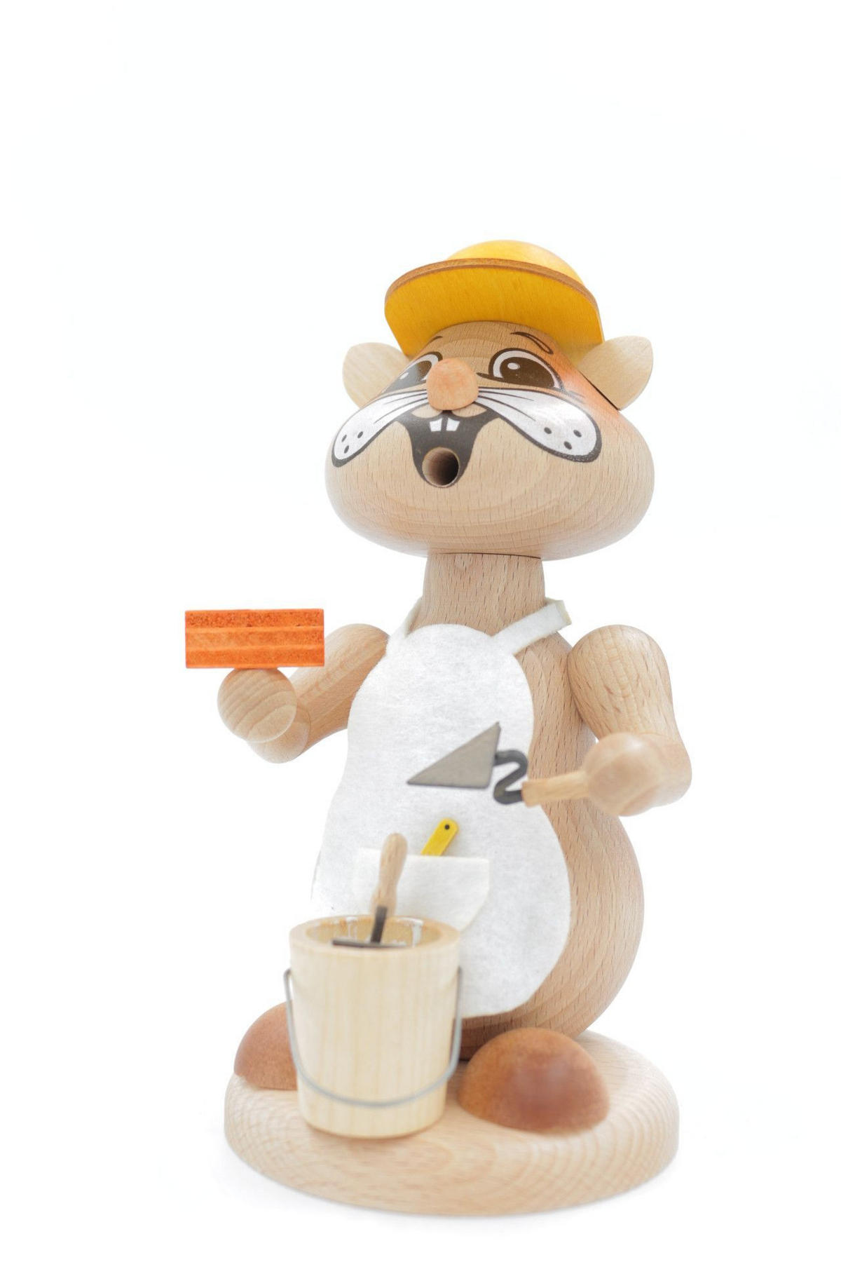 RAUCHFIGUR Hamster Maurer 18 cm - Multicolor, Holz (12/18/0.1cm)