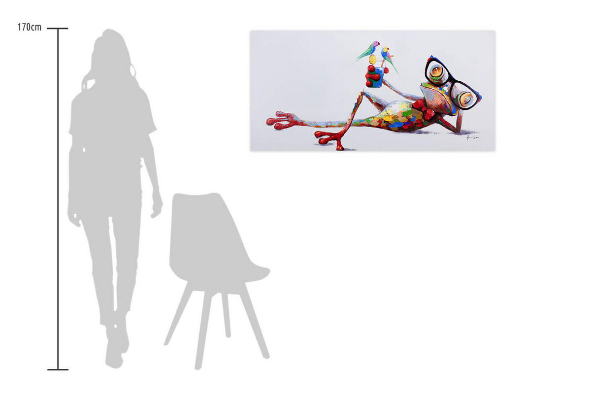 ÖLGEMÄLDE 120/60 cm - Weiß/Braun, Holz/Textil (120/60cm) - KUNSTLOFT