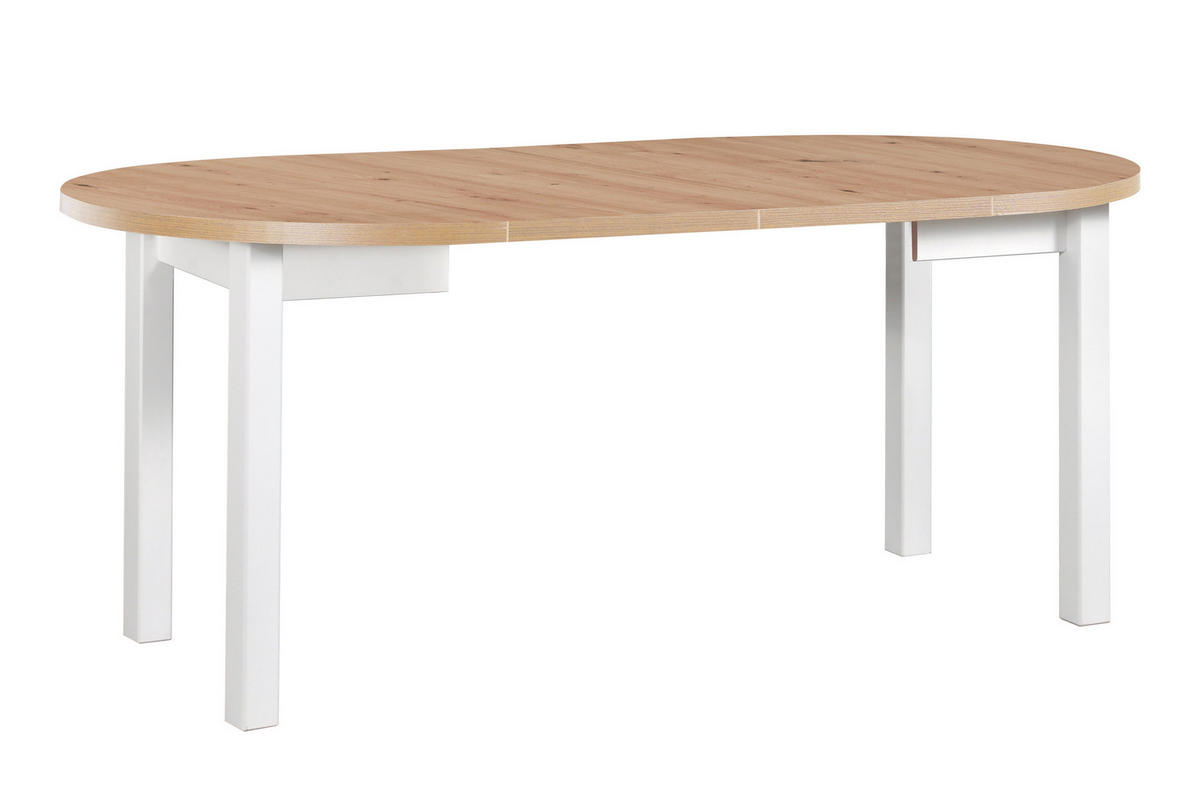 ESSTISCH Poli 4, 100-180 cm, artisan - Eiche Artisan/Weiß, Holz (180/100/76cm) - Leaf Design