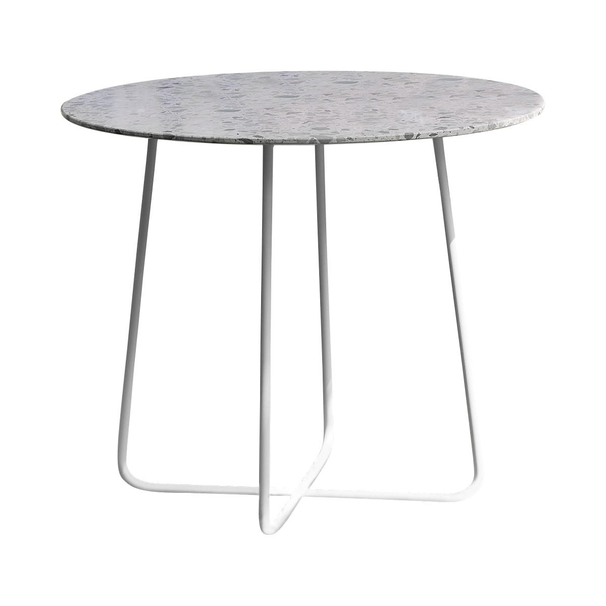 GARTENTISCH Elio Grün aus Premium-Terrazzo - Grün, Stein (90/90/77cm) - Tikamoon