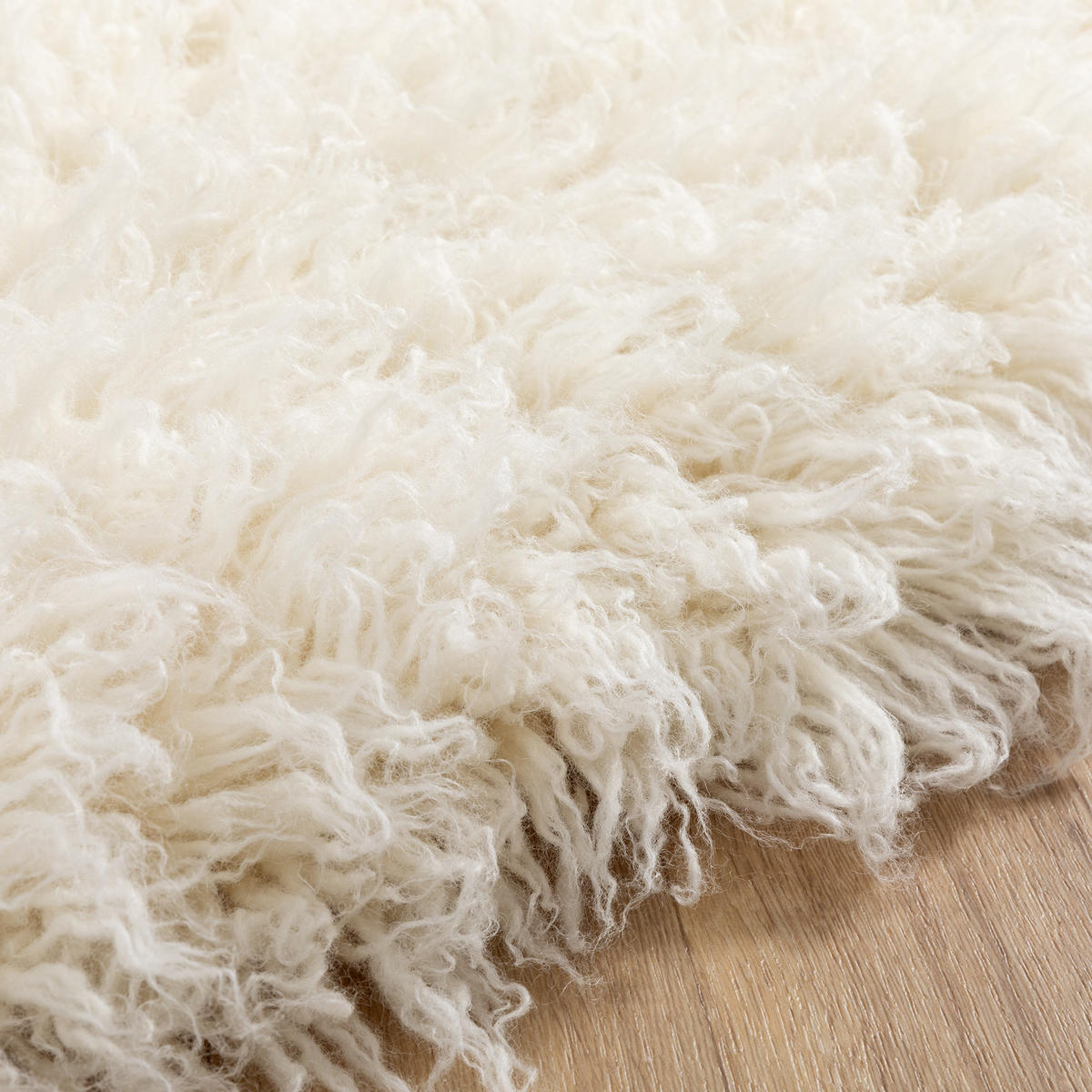 WOLLTEPPICH Rund Ø 170 cm Flokati 3000 - Naturfarben, Naturmaterialien (170/170cm) - Steffensmeier