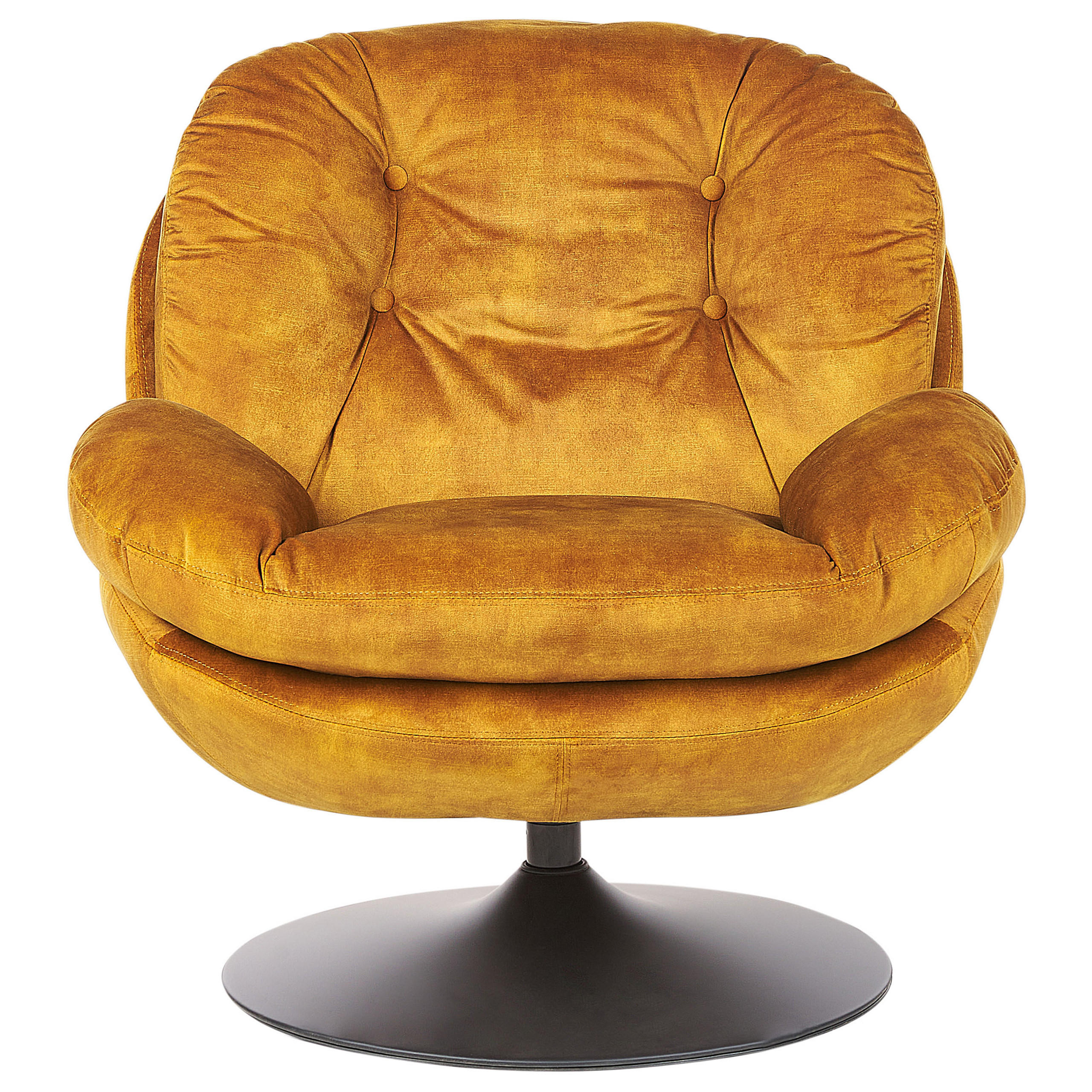 Thumbnail - Beliani Sessel, Gelb, Schwarz, Textil, 82x82x85 cm, Wohnzimmer, Sessel, Polstersessel