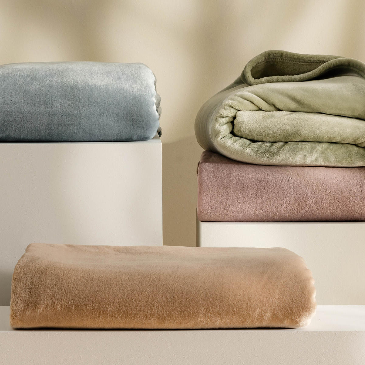 DECKE Floss - Hellbraun, Textil (150/200cm) - home&you