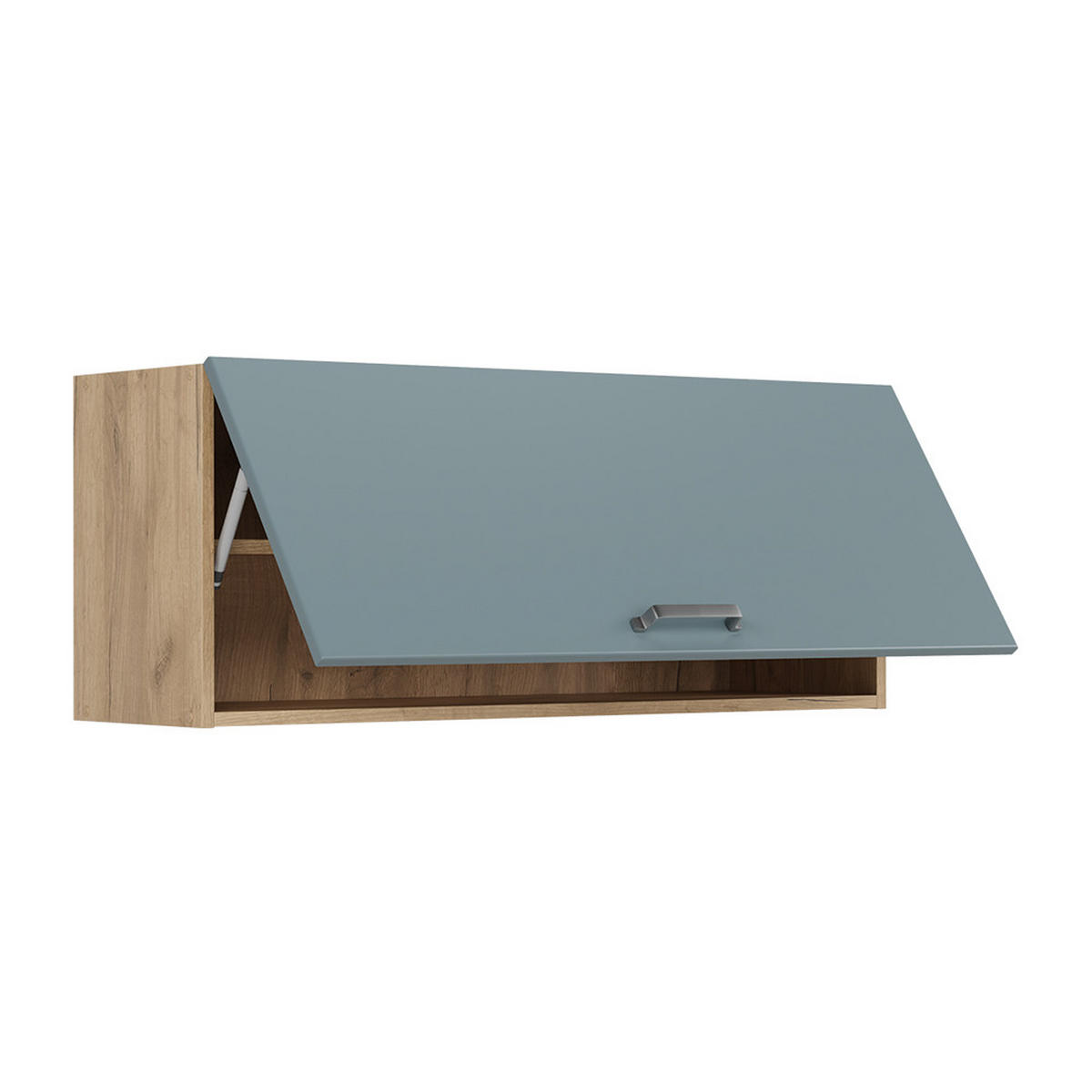 HÄNGESCHRANK R-Line, Blau-Grau/Goldkraft Eiche, 100 cm Flach - Honigeiche/Blaugrau, Holzwerkstoff (100/40/31cm) - Vicco