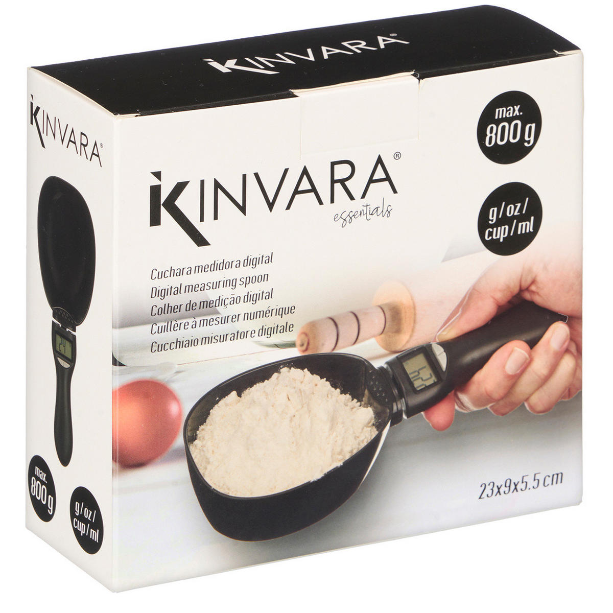 KÜCHENWAAGE Löffel NIVIO - Schwarz, Kunststoff (9/5/23cm) - Kinvara