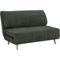 SCHLAFSOFA 2-Sitzer - Cord - Dunkelgrün - PALULA - Grün, Textil (90/83/124cm) - Vente-Unique