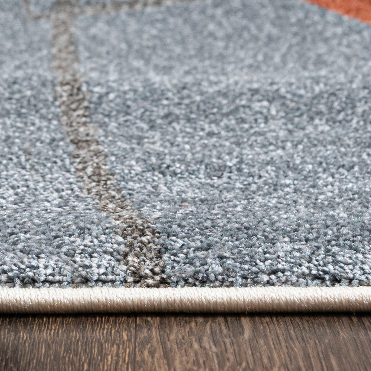 TEPPICH Beige Geometrisch In-Outdoor Pflanzlich Kurzflor Rechteckig 180 x 250 cm - Beige/Blaugrau, Textil (180/250cm) - Mazovia