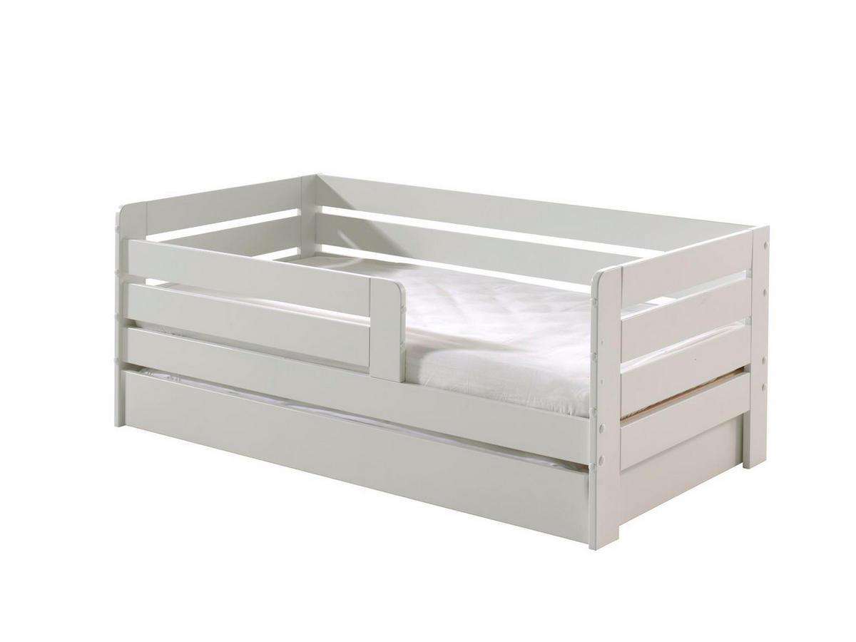 JUNIORBETT Karie 144x56x70 aus Massivholz+MDF in Weiß - Weiß, Holz (70/140cm) - 58aufmkessel