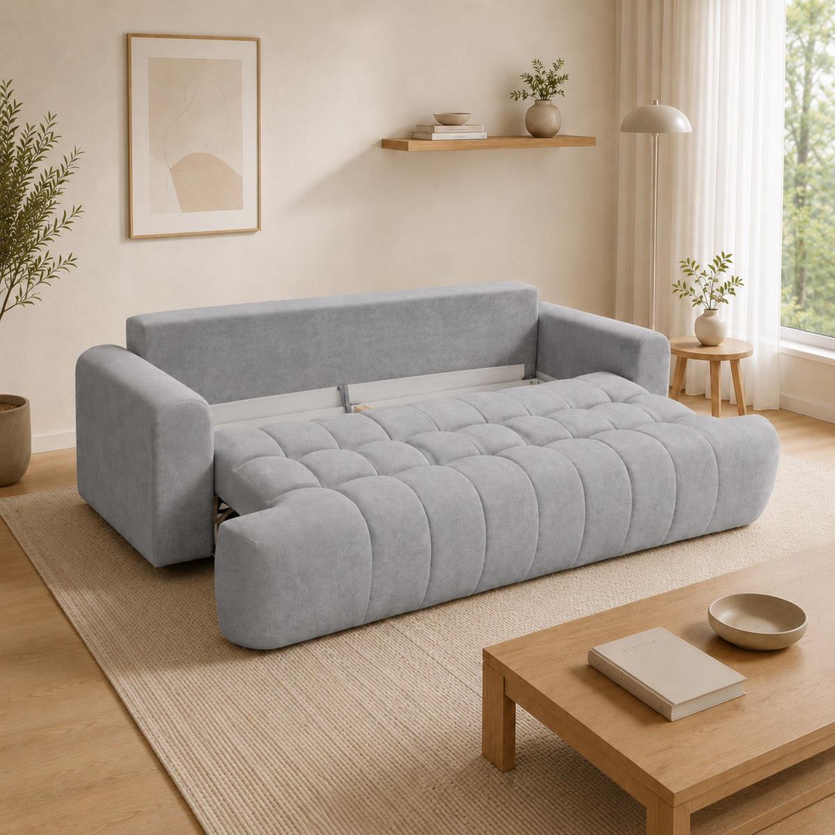 SOFA in Aschgrau - Grau, Textil (246/92/115cm) - Home Collective