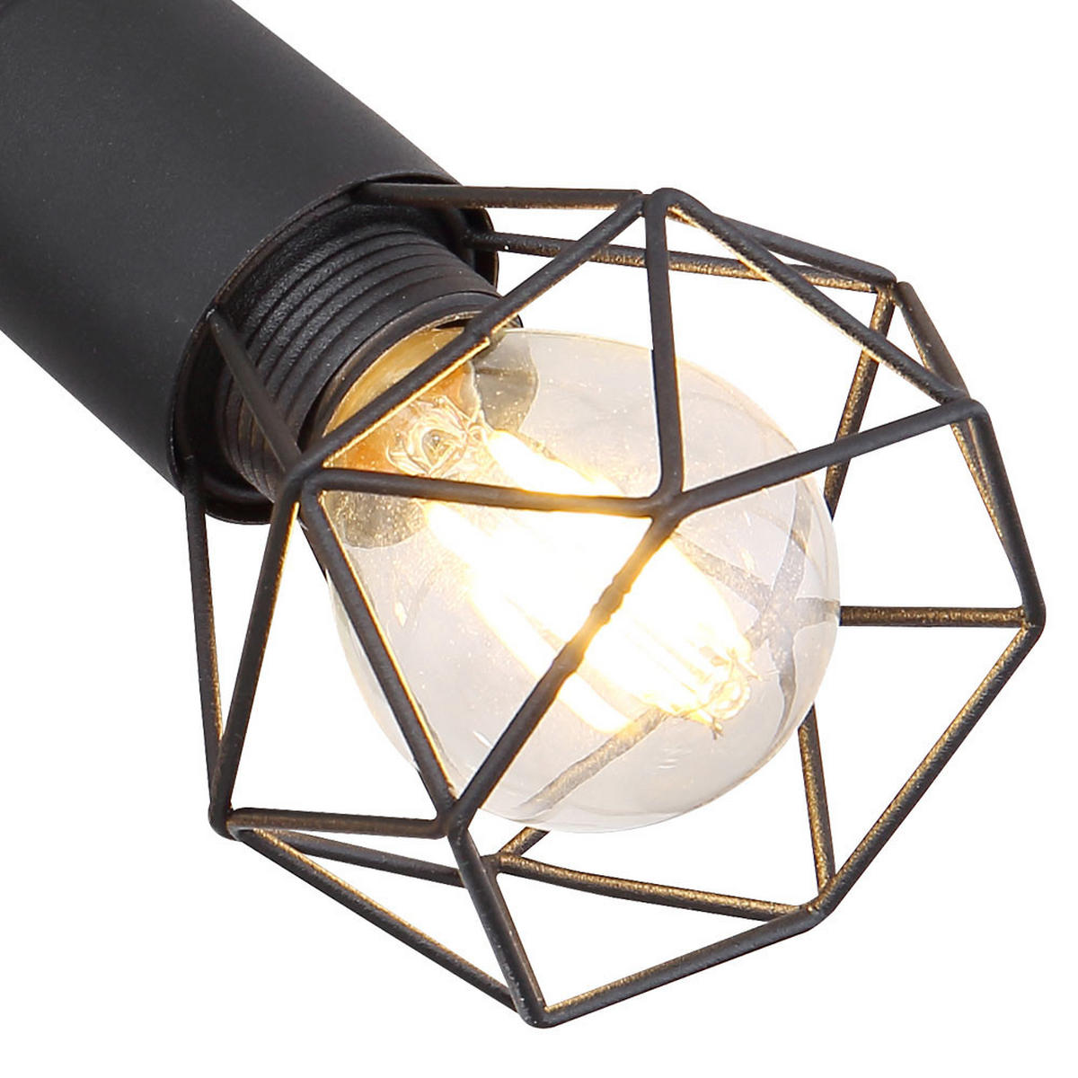 DECKENLEUCHTE Metall Schwarz schwenkbar - Schwarz, Metall (23/23/18cm) - Globo Lighting