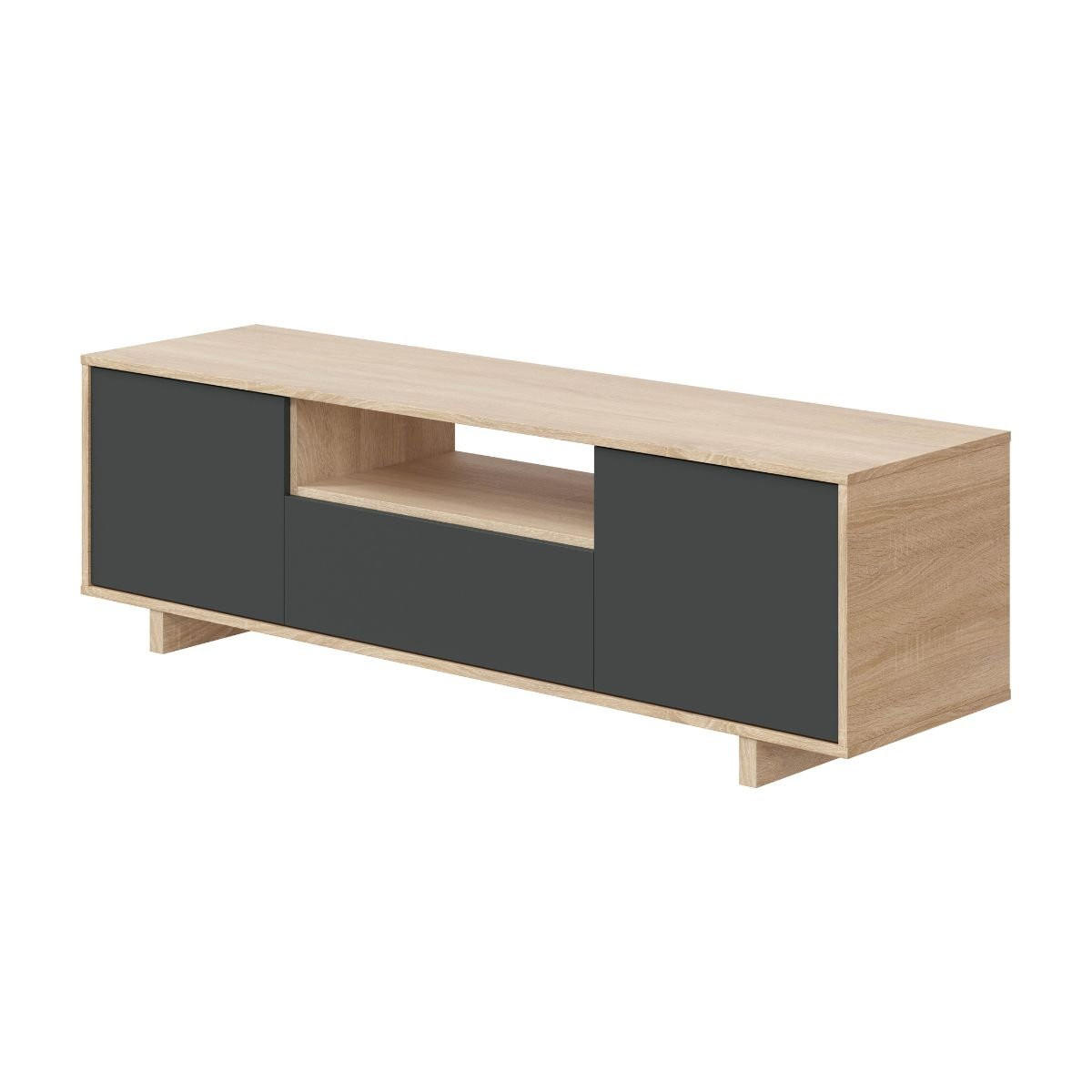 Calicosy Tv-Möbel Grau, Eiche Artisan 41x46x150 cm