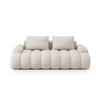 SOFA Linz aus strukturiertem Stoff beige 3 Sitzplätze - Beige, Textil (100/84/200cm) - Cosmopolitan Design
