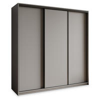 SCHWEBETÜRENSCHRANK NISSE 200/205/60 cm 3-türig Graphitfarben - Graphitfarben, Holzwerkstoff (200/205/60cm) - MASSENO
