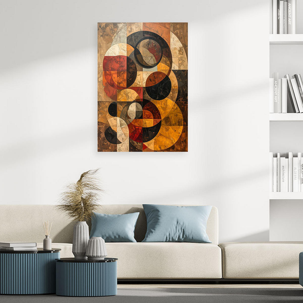 LEINWANDBILD Abstraktion 60x90cm - Braun, Textil (60/90cm) - Feeby