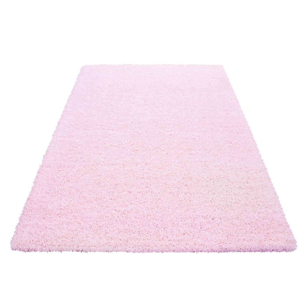 TEPPICH Hochflor Unifarben Polypropylen Wohnzimmer Shaggy Pink Läufer 60x110 - Rosa, Textil (60/110cm) - KADIMA DESIGN