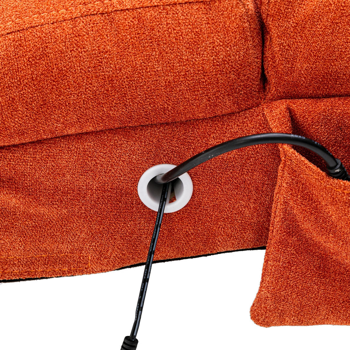 RELAXLIEGE Liegesessel,Relaxsessel,Leinenstoff,Orange - Orange, Textil (55/84/148cm) - LVHOM