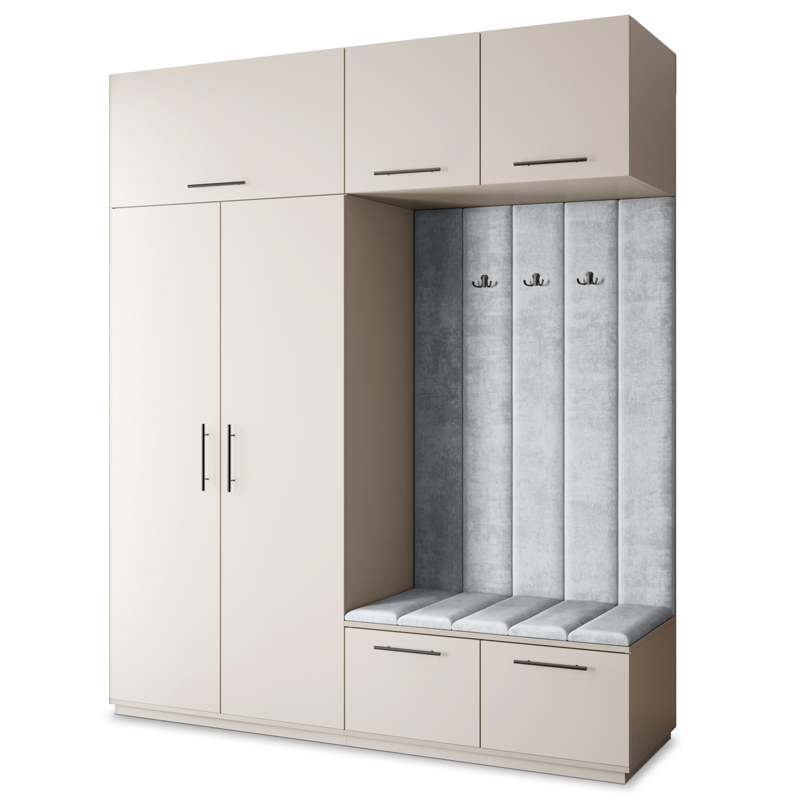 GARDEROBENSCHRANK REMA 200/240/60 cm Modern Kaschmir - Kaschmir, Holzwerkstoff (200/240/60cm) - MASSENO