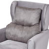 RÜCKENKISSEN grau 68/58 cm – Stützkissen für Sessel, Velours - Grau, Textil (68/15cm) - Homescapes
