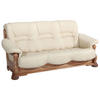 SOFA 3-Sitzer Katlin Bezug Echtleder Eiche rustikal P43 / beige - Weiß, Leder (205/95/95cm) - 58aufmkessel