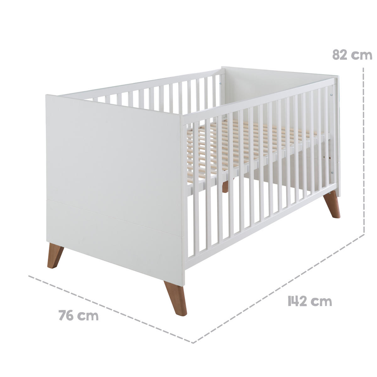 BABYZIMMERSET Ole 3-teilig - Weiß, Holzwerkstoff (118/190/52cm) - Roba