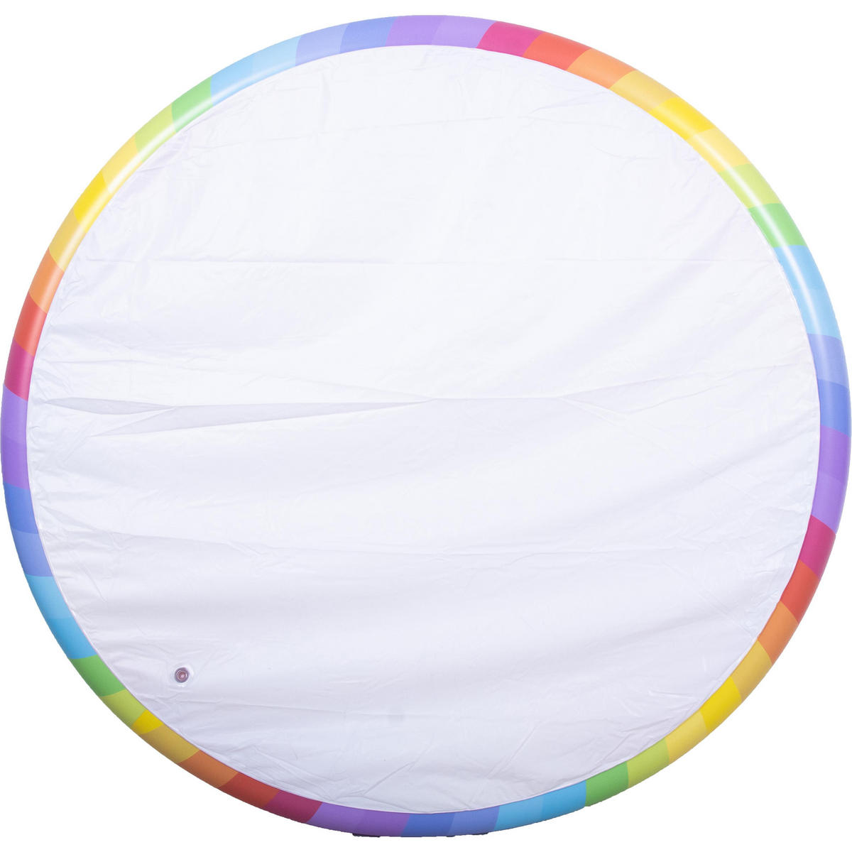 PLANSCHBECKEN Regenbogen rund Ø 168 x 38 cm mit Glitzerdesign und 3 Luftringen - Multicolor, Kunststoff (168/168/38cm) - Avenli
