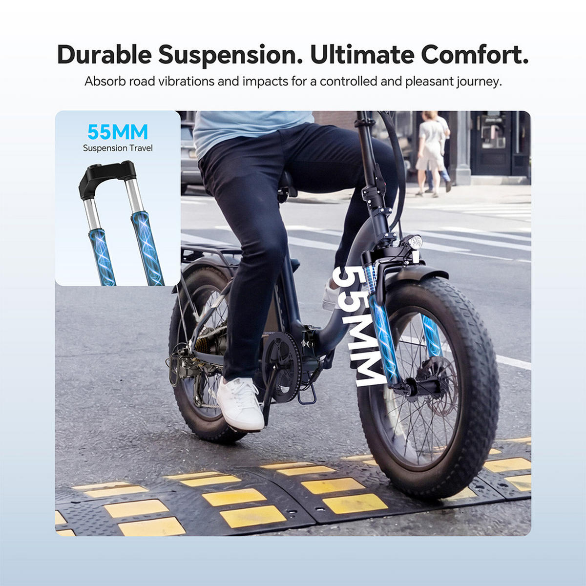 E-BIKE Touroll S2 – Meistert jedes Terrain mit 150 km Reichweite Fettsuchereifen - Blau, Metall (77.5cm) - Touroll