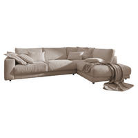 ECKSOFA MADELINE Taupe Cord - Taupe/Schwarz, Kunststoff/Textil (325/224cm) - KAWOLA