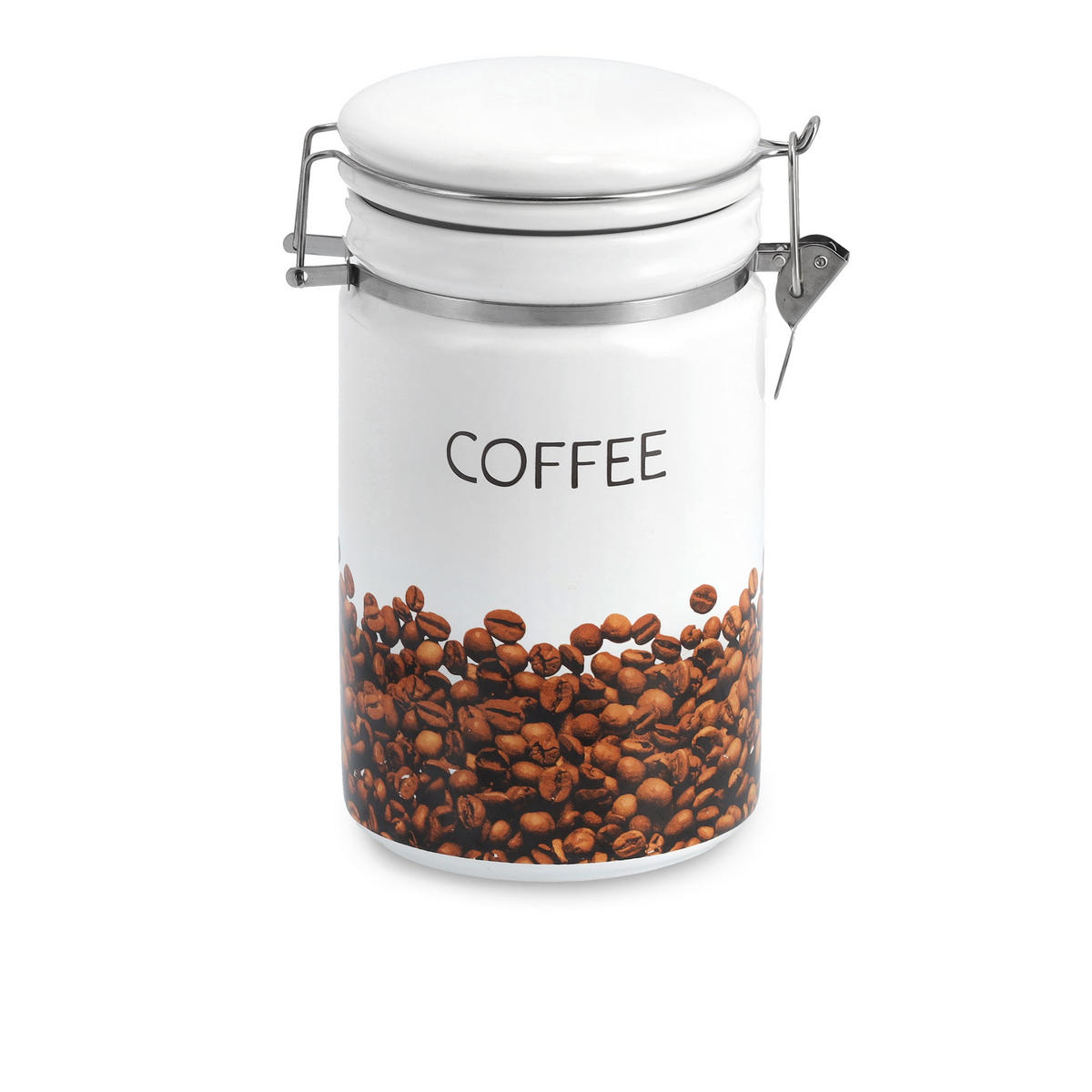 KAFFEEDOSE mit Bügelverschluss - Ø 11 x 20,5cm - Weiß, Stein (11/20.5/11cm) - Zeller Present