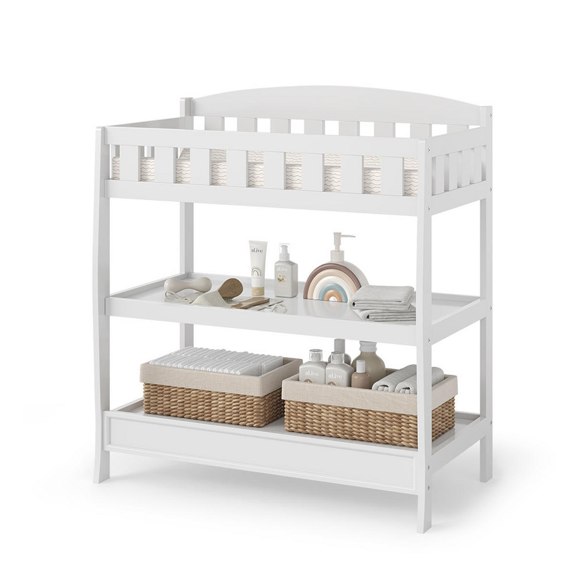 PŘEBALOVACÍ PULT Nesty Bílá - bílá, kompozitní dřevo (89/99.5/50cm) - Vicco