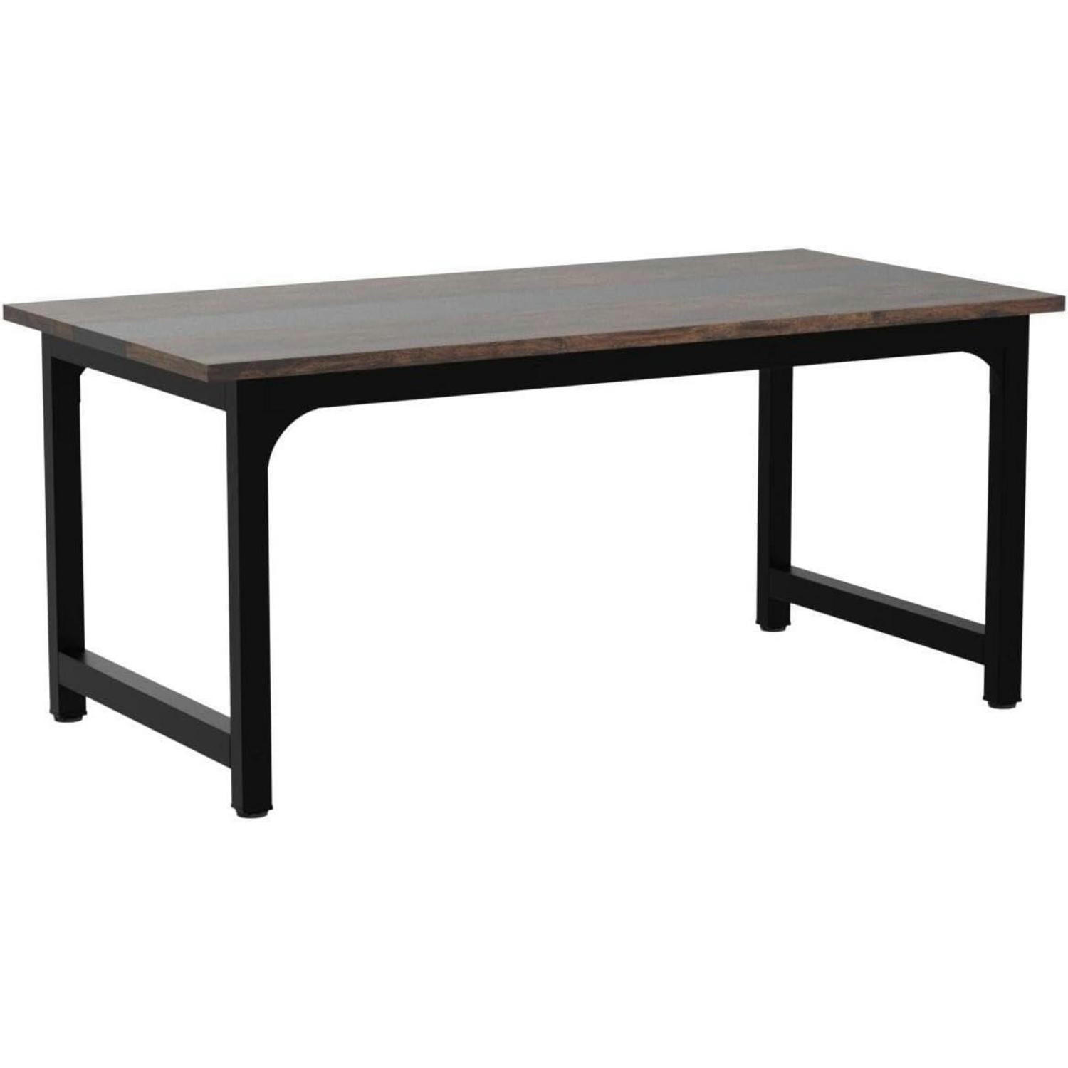 COMPUTERTISCH Rustikal/Schwarz 160 x 80 cm - Braun, Metall (75/160/80cm)