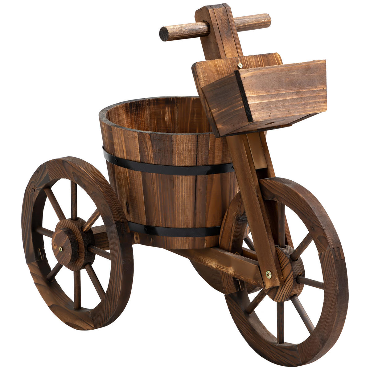 PFLANZENSTÄNDER DE-18929 Tricycle-Design Naturholz - Braun, Holzwerkstoff (31/45.5/52cm) - ComfortXL