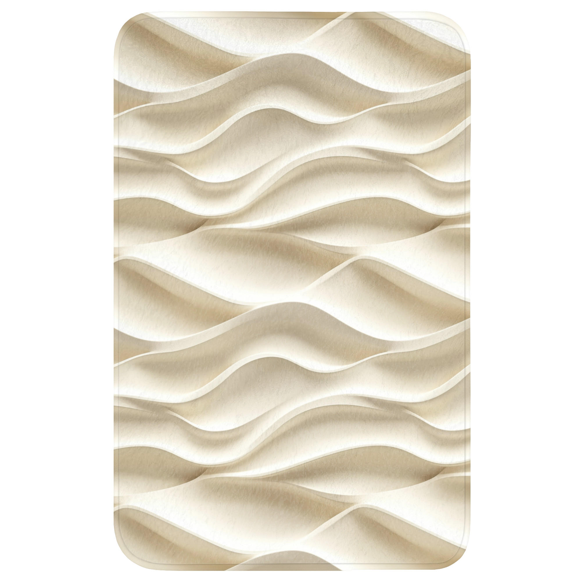 OnlyWow WC PŘEDLOŽKA Linie - Vlnité - Krémové 50x80 cm