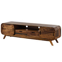 TV-BOARD Sheesham 173x40x48 dunkelbraun lackiert MAILAND #226 - Dunkelbraun, Holz (173/48/40cm) - Massivmoebel24