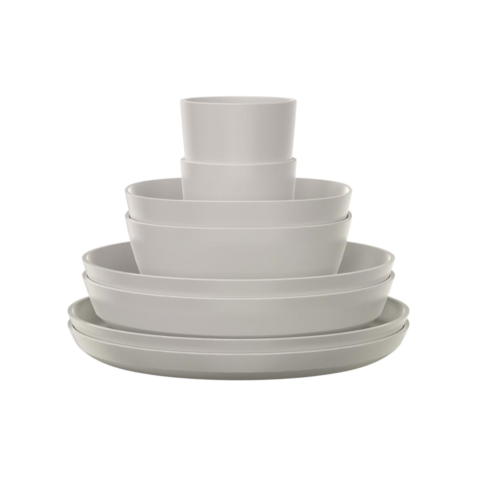 GESCHIRR-SET Silueta Nordic White 8er Set - Weiß, Kunststoff (2/2/2cm) - Mepal