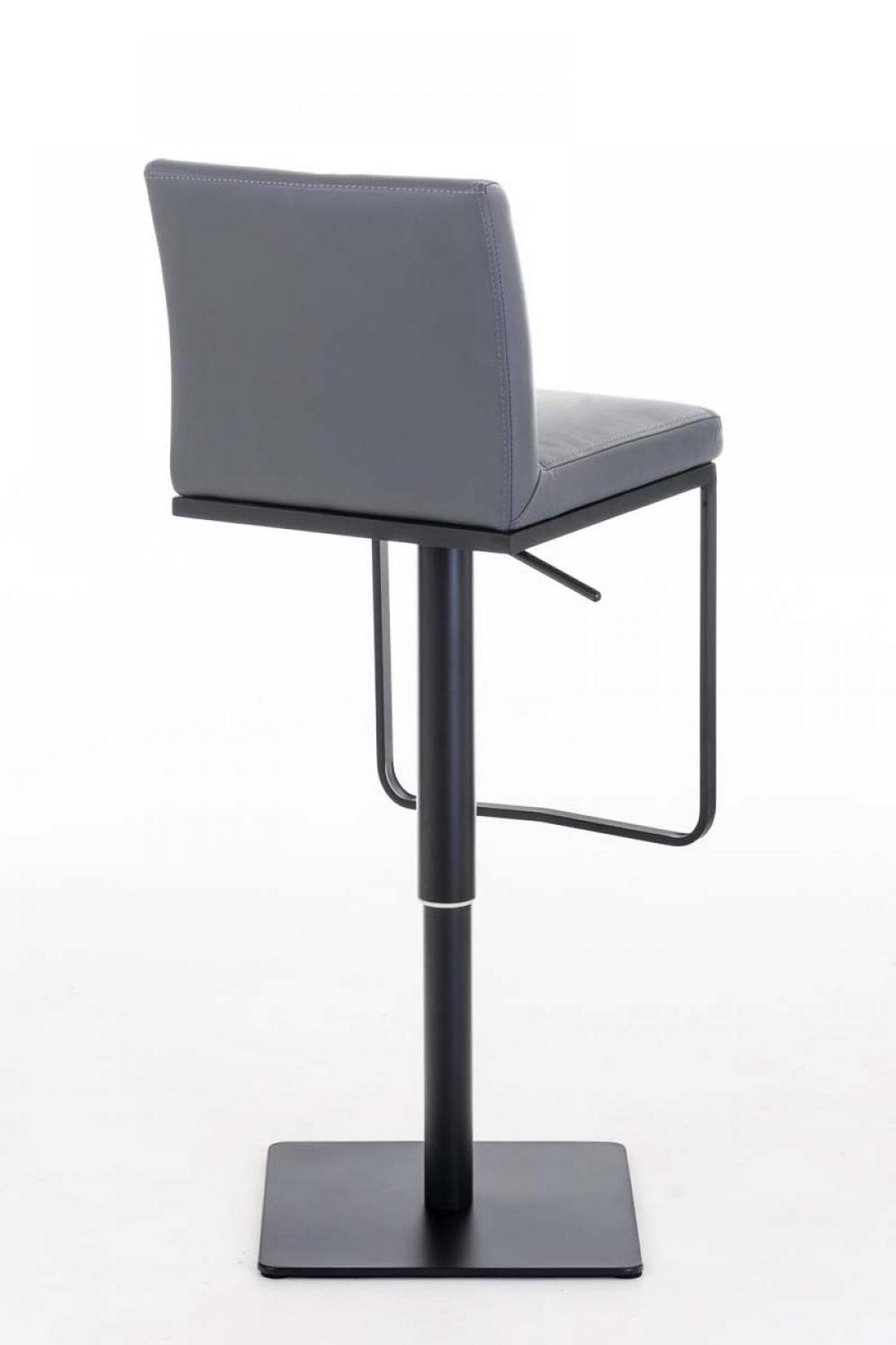 BARHOCKER Lederlook Grau - Schwarz/Grau, Textil/Metall (42/86/44cm) - CLP