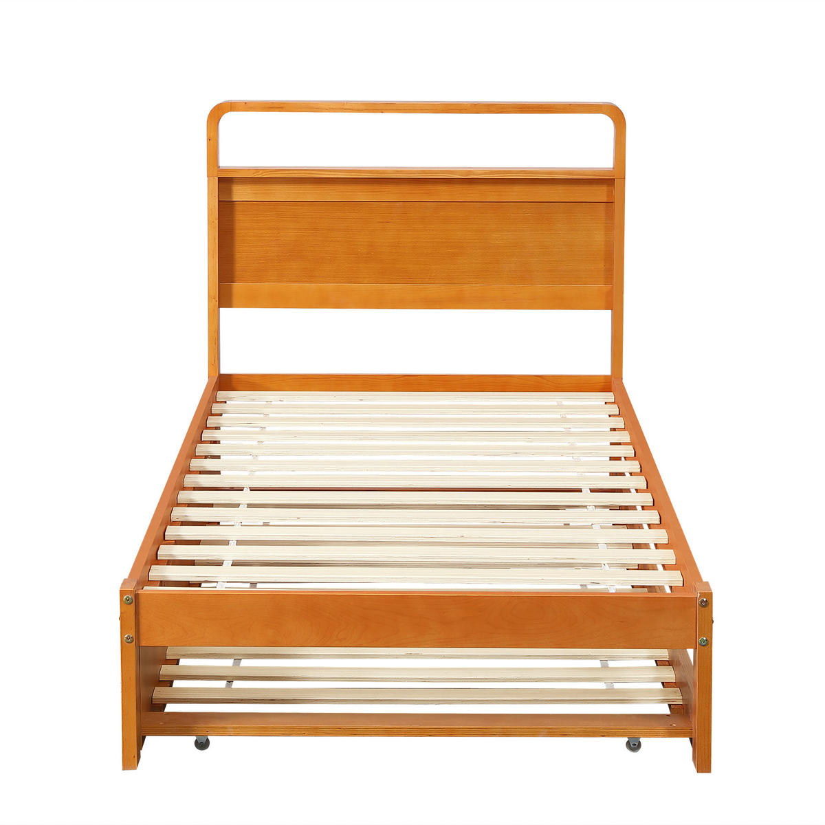 HOLZBETT 90/200 cm DE-32712 mit Ausziehbett Natur - Naturfarben, Holz (90/200cm) - ComfortXL