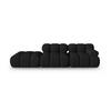 SOFA modular links Bellis aus 3D-Stoff schwarz 4 Sitzplätze - Schwarz, Textil (94/70/282cm) - Micadoni