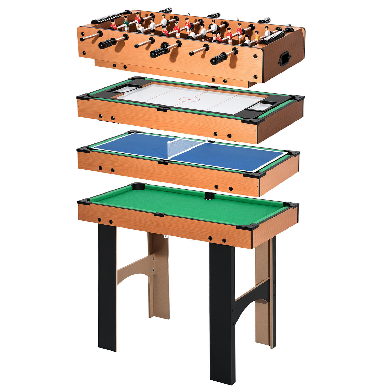 MULTISPIELTISCH 4-in-1 DE-10768 - Multicolor, Holzwerkstoff (78/92cm) - ComfortXL