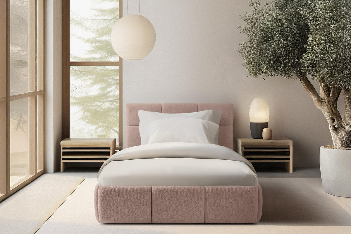 POLSTERBETT ALTOS Einzelbett, rosa - Rosa, Holz/Holzwerkstoff (120/200cm) - KONSIMO®