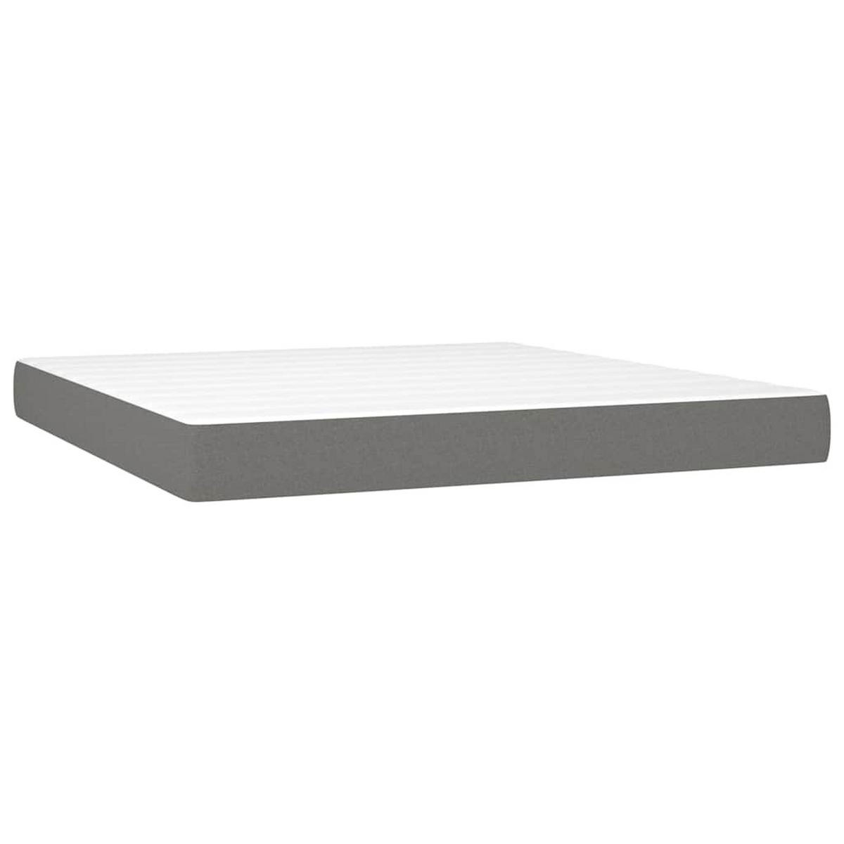 BOXSPRINGBETT 180/200 Cm Grau Gewebe - Grau, Textil (180/203cm) - vidaXL