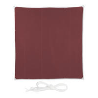 SONNENSEGEL - Dunkelrot, Textil/Metall (500/500cm) - Relaxdays