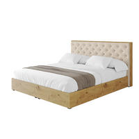 POLSTERBETT mit Bettkasten und Lattenrost, Bett mit Matratze H3/H4 - ENZO3 200x200 Beige - Creme, Holzwerkstoff/Textil (200/200cm) - ALTDECOR