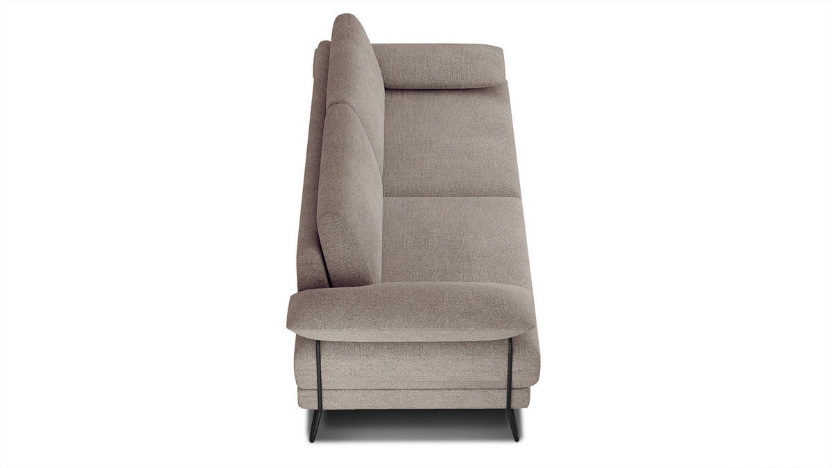 SOFA LORI 3-Sitzer, taupe - Taupe/Schwarz, Holzwerkstoff/Textil (245/87/96cm) - Courtois Laville