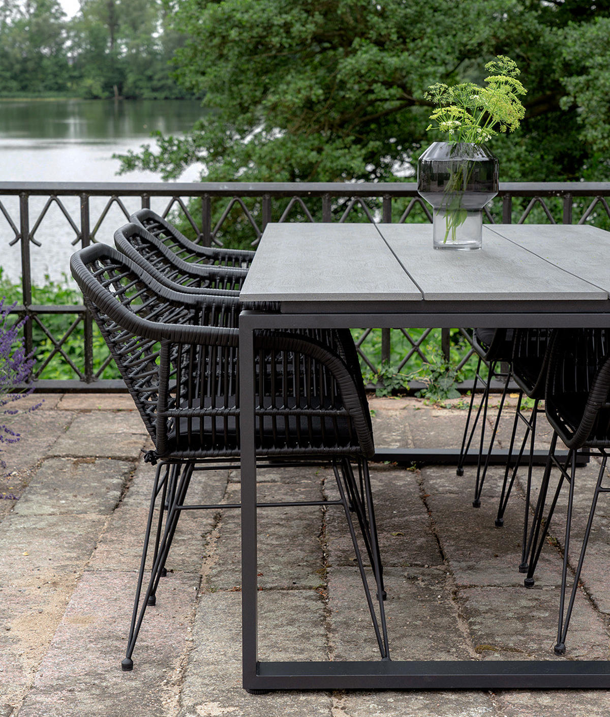 GARTENESSTISCH - Aluminium - Grau - Grau, Metall (100/220/75cm) - home24