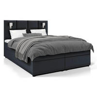 BOXBETT Parma Bonellfederkern inkl. 7-Zonen Topper T-30 mit Bettkasten - Schwarz, Holz/Holzwerkstoff (120/200cm) - Best For Home